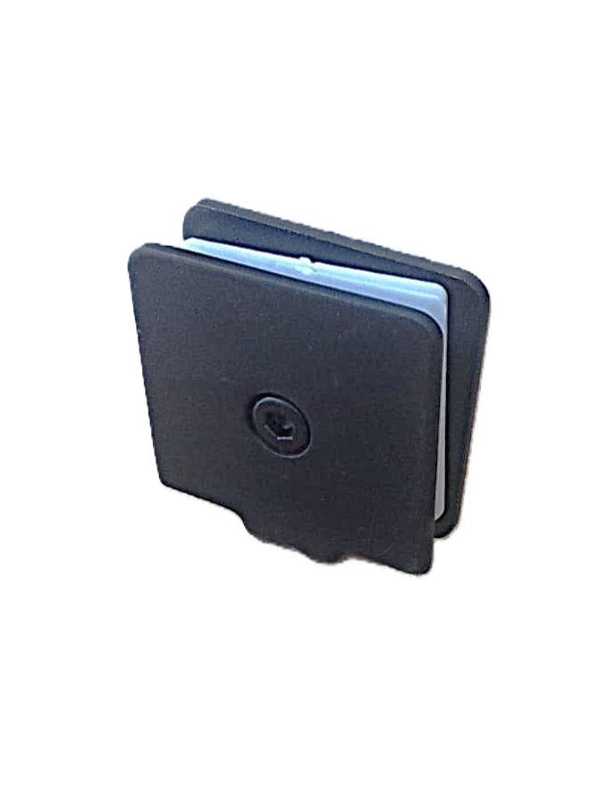 Conector simple Negro para mampara inoxidable